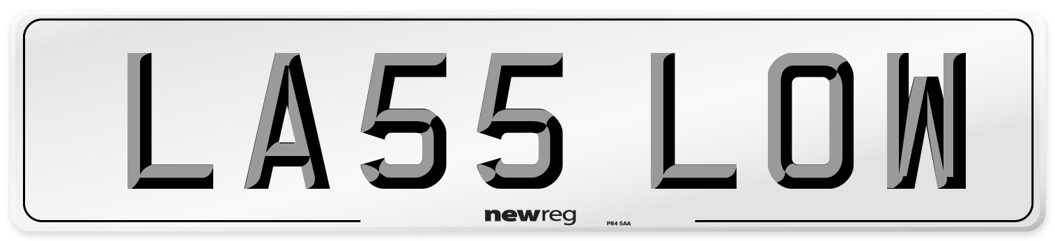 LA55 LOW Number Plate from New Reg